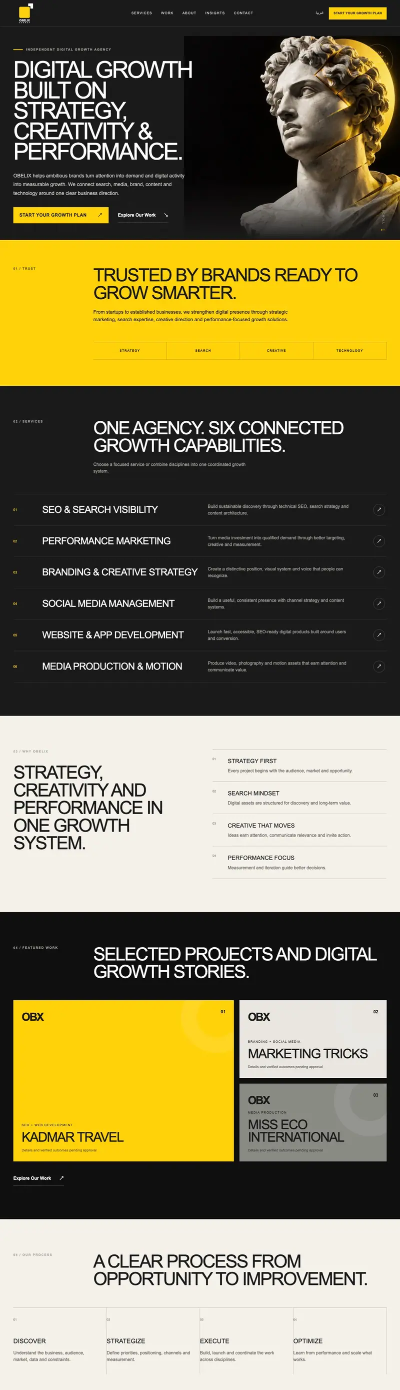 OBELIX Agency website preview